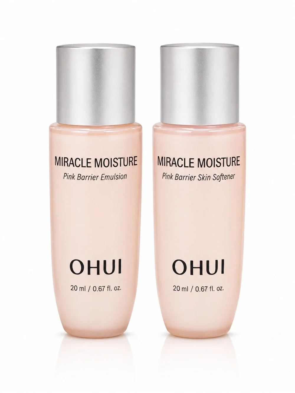 OHUI Miracle Moisture Pink Barrier Special Set Korean Skincare Toner Emulsion